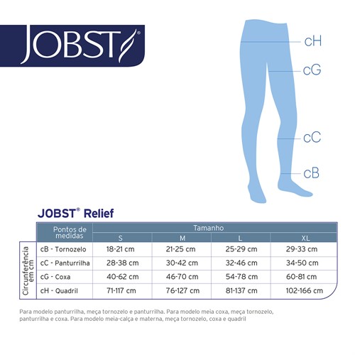 Jobst Relief 20-30 Mg Meia Coxa - Fechada - Preta - Bsn Essity