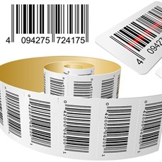 Credenciamento com código de barras em etiquetas de papel