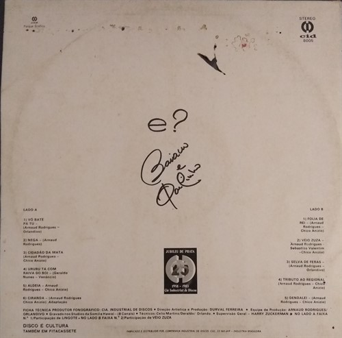 LP Baiano e Os Novos Caetanos – S/T (1974) (Vinil usado)