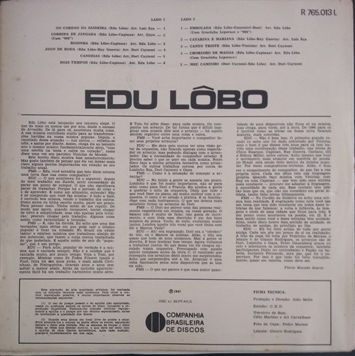 LP Edu Lôbo – Edu (1967)  (Vinil usado)