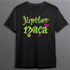 Camiseta oficial Júpiter Maçã Preta (Logo) - M