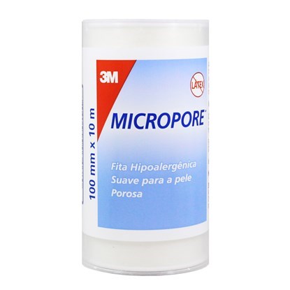 Fita Micropore Branco 10 cm X 10 m - 3M