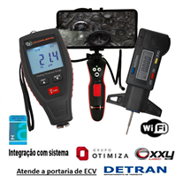 kit para Vistoria Veicular Profundímetro (Sulcos de Pneu) + Boroscópio com WIFI + Medidor de Espessura de Camada + Certificado de Calibração RBC / Inmetro (ATENDE PORTARIA DETRAN)