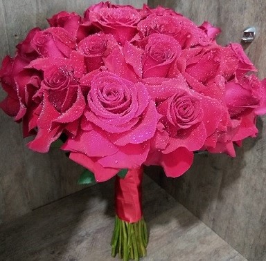 Bouquet de Noiva Rosas Colombianas - Vermelha 