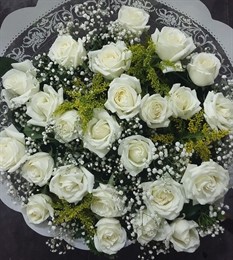 MEGA PROMOÇÃO - Bouquet 20 rosas brancas 