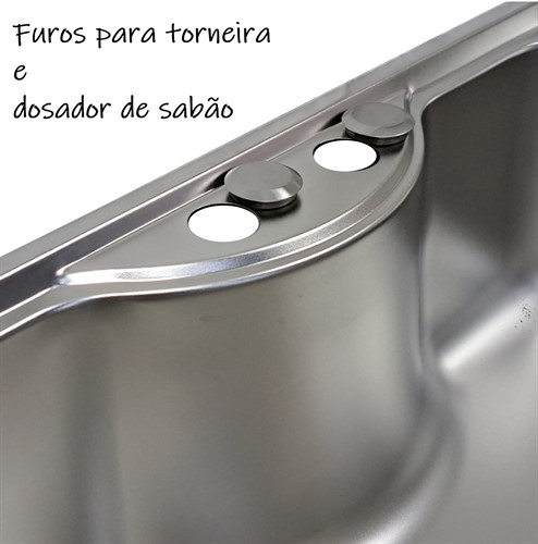 Cuba de cozinha de aço inox N6545 650x450x220mm