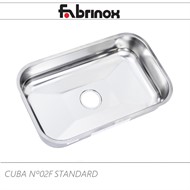 Cuba de cozinha de aço inox Nº2F 560x340x140mm 