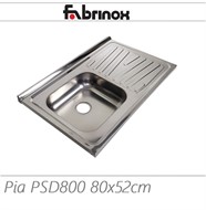 Pia p/ Cozinha em Inox c/ Cuba Simples 150x52cm - Fabrinox - 3881024